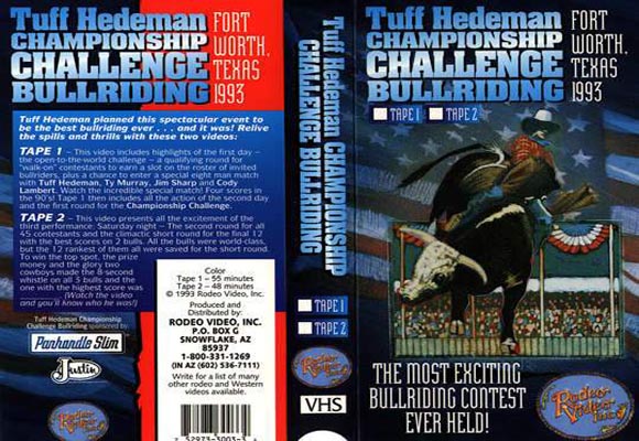 Tuff Hedeman Championship Challenge Bullriding 1993 (April) 2 discs